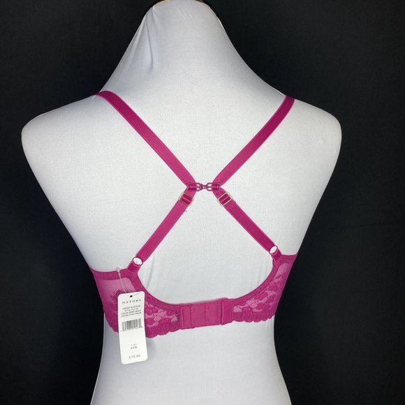 Natori Flowers Bra 30DD Magenta Pink Cherry Blossom Convertible Contour Padded - Picture 8 of 14